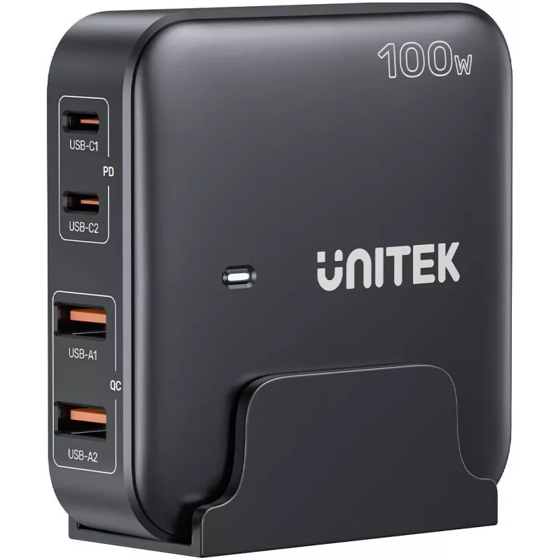 Unitek Ładowarka biurkowa P1229ABK01-EU 100 W z 2× USB-A i 2× USB-C