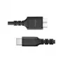 Kabel USB MediaRange MRCS257 0,5 m — Micro-USB B na USB-C, USB 3.2 Gen 1 (5 Gbit/s), czarny