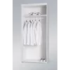 Szafa ubraniowa cama meble SAMBA biały/czarny połysk, 900×550×2030 mm, 1 półka