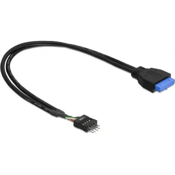 Kabel USB 3.0 19 pin na USB 2.0 8 pin DeLOCK 83792 60cm czarny