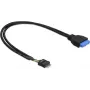 Kabel USB 3.0 19 pin na USB 2.0 8 pin DeLOCK 83792 60cm czarny