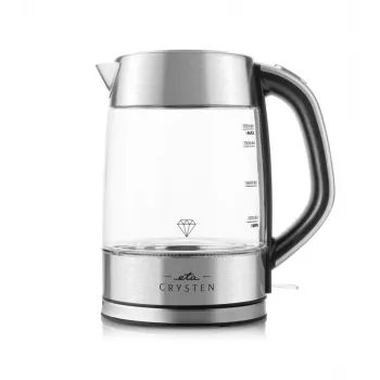 Czajnik ETA | ETA415490000 Crysten | Elektryczny | 2100 W | 1,7 L | Szklany | Obrotowa podstawa 360° | Szkło