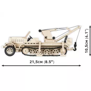 Klocki konstrukcyjne Cobi Sd.Kfz. 9/1 Famo — model z II wojny światowej, 498 elementów, wielokolorowe