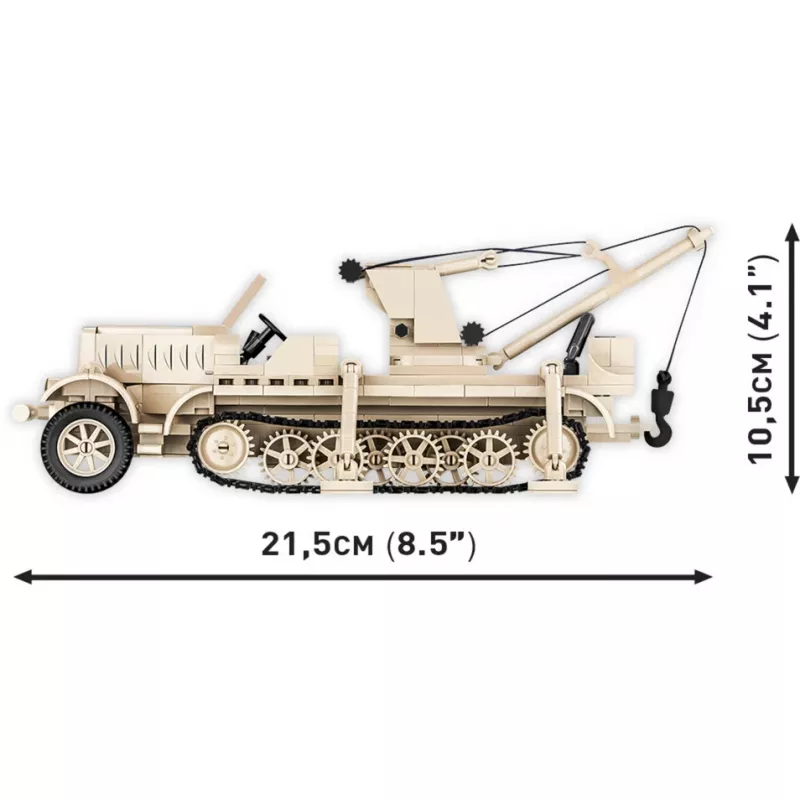 Klocki konstrukcyjne Cobi Sd.Kfz. 9/1 Famo — model z II wojny światowej, 498 elementów, wielokolorowe