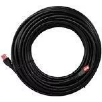 Wentronic goobay - Kabel krosowy - RJ-45 (M) na RJ-45 (M) - 50,0m - UTP - CAT 6 - Ekranowany, zewnętrzny, niezawodny - Czarny (55437)