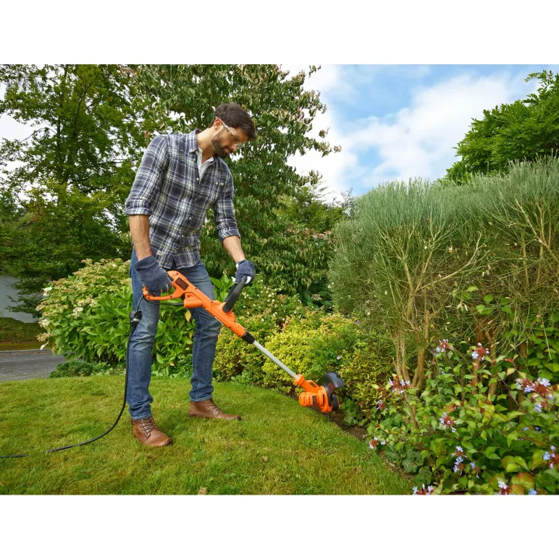 Black & Decker BESTA525-QS, podkaszarka do trawy, 25 cm, nylonowa linka, uchwyt pętlowy D, 1,6 mm, 10 m