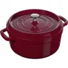 Żeliwna okrągła kokotka Staub La Cocotte 3,85 l, bordowa