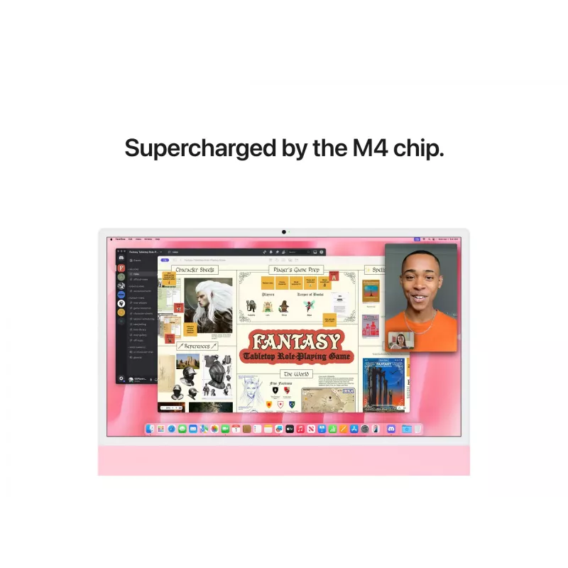 iMac 24 Retina 4.5k Display M4, różowy, M4 (8-CPU/8-GPU), 16GB, 256GB, niemiecki, brak Gigabit Ethernet, Magic mysz, MWUG3D/A