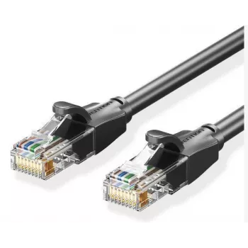 Kabel krosowy CAT.6 UTP/1M Czarny Ibebf Vention