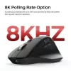 Mysz Keychron M6 Praworęczna Uniwersalna — Optyczna, RF Wireless + Bluetooth + USB-C, 30000 DPI, Czarna