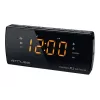 Zegar radiowy Muse M-185 CR — FM/MW, wyświetlacz LED 0,9 cala, zasilanie AC 230V z podtrzymaniem bateryjnym AAA, czarny