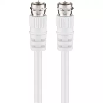 Wentronic Goobay SAT Connection Cable, biały, 5 m - F-Plug F-Plug (11725)