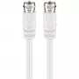 Wentronic Goobay SAT Connection Cable, biały, 5 m - F-Plug F-Plug (11725)