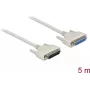 Kabel szeregowy DELOCK 83214 — D-Sub 25 pin do D-Sub 25 pin, beżowy, 5 m