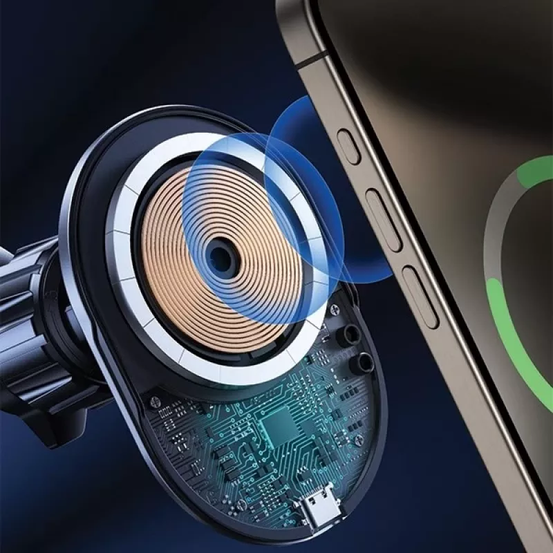 Uchwyt samochodowy MagSafe 15W indukcyjny czarny