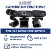 Kamera internetowa Savio Webcam USB Full HD z wbudowanym mikrofonem