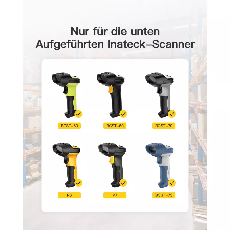 Skaner kodów kreskowych Inateck BS04001 2-w-1 bezprzewodowy USB akumulatorowy skaner ręczny