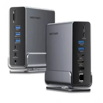 Stacja dokująca do notebooka 15W1/USB-C Mst TPUH0 Vention