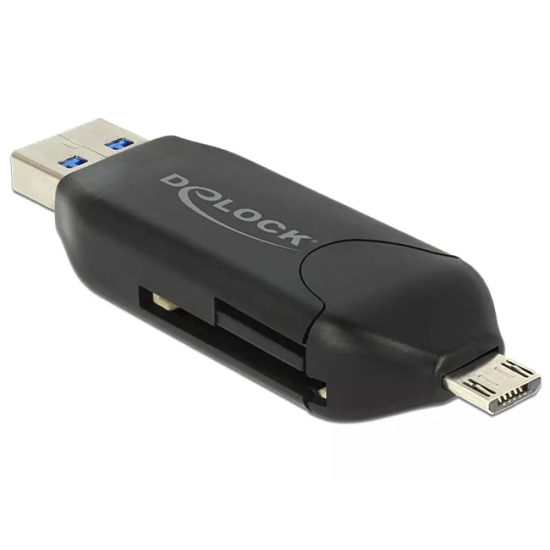 Czytnik kart DeLOCK 91734 USB/Micro-USB Czarny
