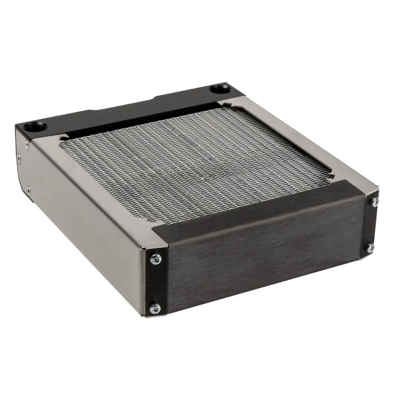 Blok chłodnicy Aqua-Computer 33701 — aluminium/miedź/stal nierdzewna, 160×140×40 mm, srebrny