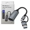 Adapter USB‑C na USB‑A i HDMI 4K 30 Hz QOLTEC w aluminium