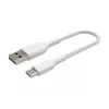 Kabel USB Belkin CAB002BT0MWH 0,15 m USB A USB C Biały