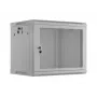 Szafa rack do montażu naściennego 19 inch 9U 600x450, szara, drzwi perforowane