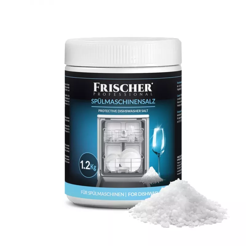 Sól do zmywarki FRISCHER FR00101_1200, 1,2 kg, sól zmiękczająca wodę w plastikowym słoiku
