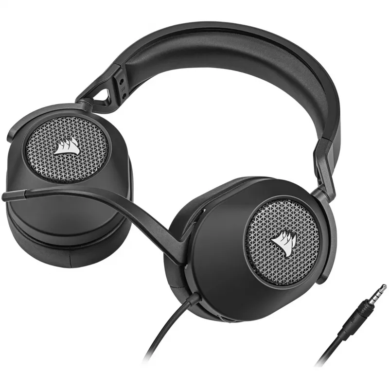 Headset CORSAIR HS65 SURROUND przewodowy zestaw słuchawkowy do gier, nauszny, 3,5 mm + adapter USB, 32 Ω, 282 g, carbon