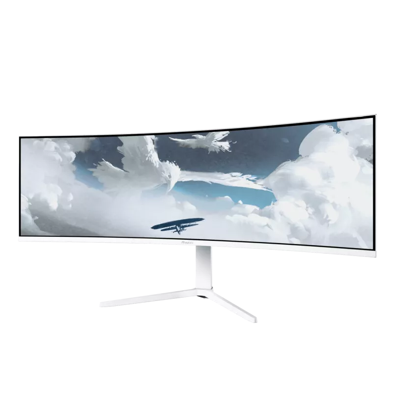 Curved monitor Arozzi Nova 49 inch (124.5 cm) Dual QHD 5120×1440 LED VA, 32:9, 4 ms, USB hub, speakers, biały