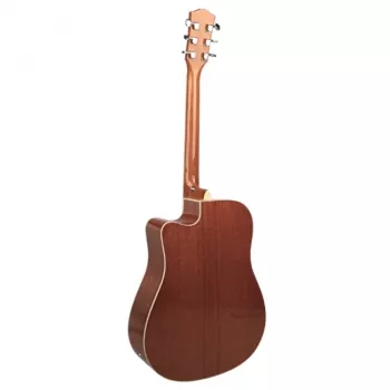 Gitara elektroakustyczna V-tone VEAG1 CE 4/4 Wood — pełnowymiarowy dreadnought, wycięcie, świerkowy top, mahoń tył i boki, wbudowany przedwzmacniacz