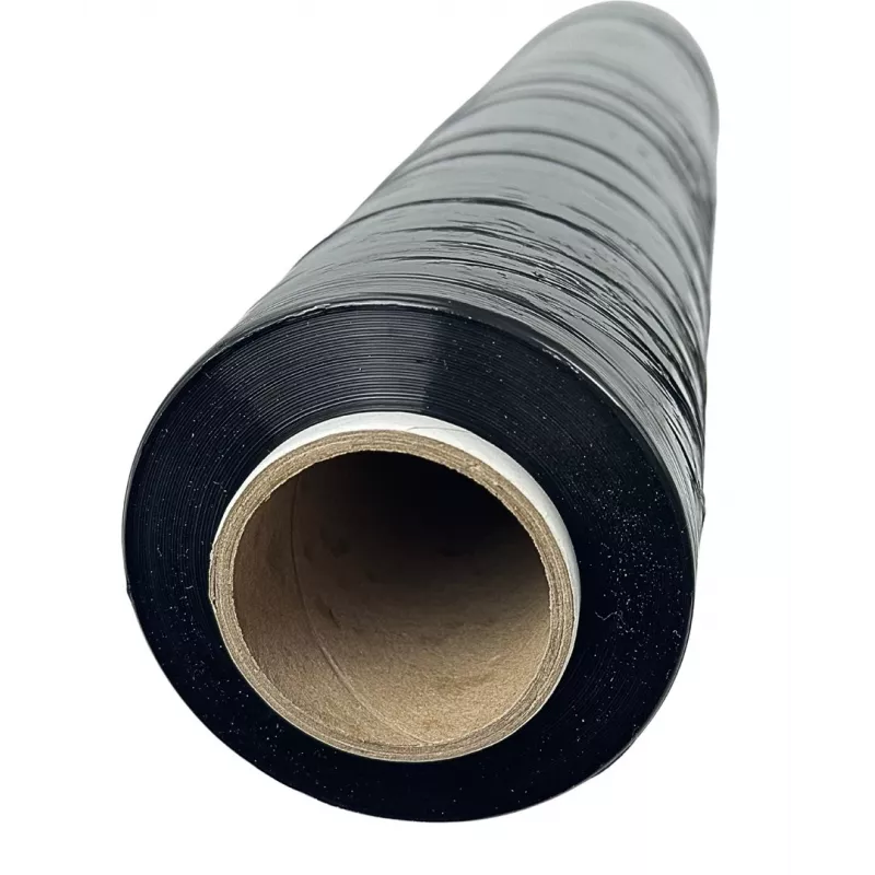 Folia stretch BESTPAK 23 µm czarna, szerokość rolki 1,5 m, rdzeń 1,2 cala, polietylen
