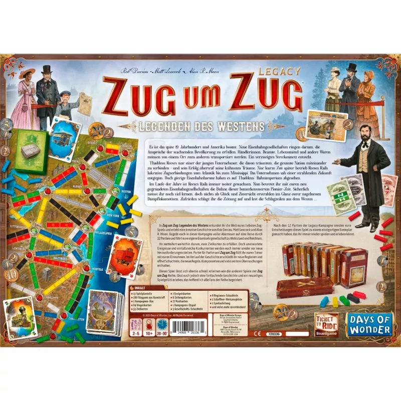 Zug um Zug Legacy: Legenden des Westens, gra planszowa