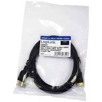 Kabel HDMI LogiLink CH0023 2m HDMI Typ A na Typ C Czarny