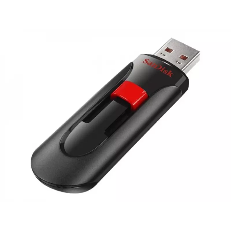 Pamięć USB SANDISK Cruzer Glide 32 GB USB Typ-A 2.0, wysuwana konstrukcja, ochrona hasłem, czarno-czerwona