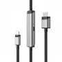 ALOGIC ULCHDPD01-SGR kabel wideo 1 m USB Type-C HDMI + USB Srebrny