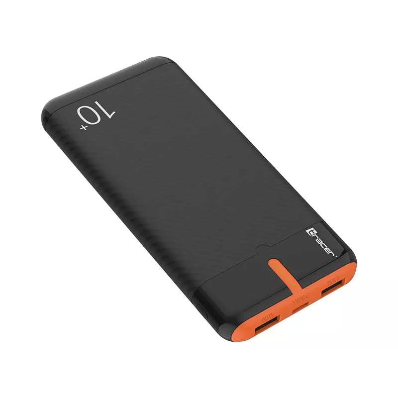 PowerBank EnerGo 10000mAh czarno-pomarańczowy