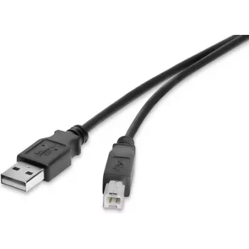 Kabel USB 2.0 Renkforce 1487688, 0,3 m, czarny, pozłacane styki