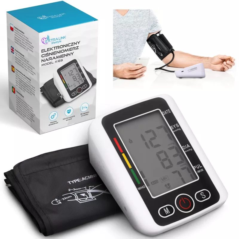 Extralink Smart Life K-69 Ciśnieniomierz, Czarny