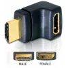 Złącze HDMI DeLOCK 65072 wtyk HDMI na gniazdo HDMI 90° do góry