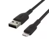 Kabel pleciony USB-Lightning 1m Czarny