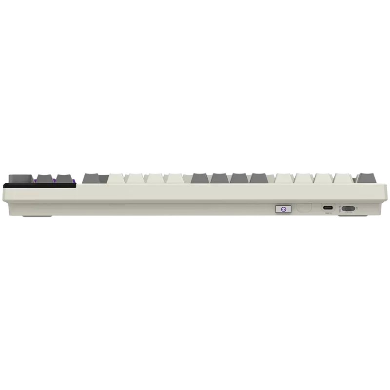 LORGAR KBP70TKLW, Bezprzewodowa mechaniczna klawiatura gamingowa TKL Pro, Beżowa, układ EN