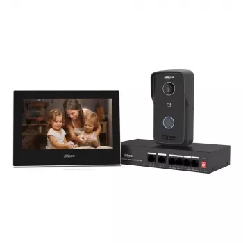 Zestaw wideodomofonowy DAHUA KTP03 7-calowy monitor, połączenie 2-przewodowe, PoE, 1024x600, kamera 2MP