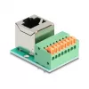 DeLOCK 90653 adapter kablowy RJ45 8-stykowy blok zaciskowy Zielony Srebrny