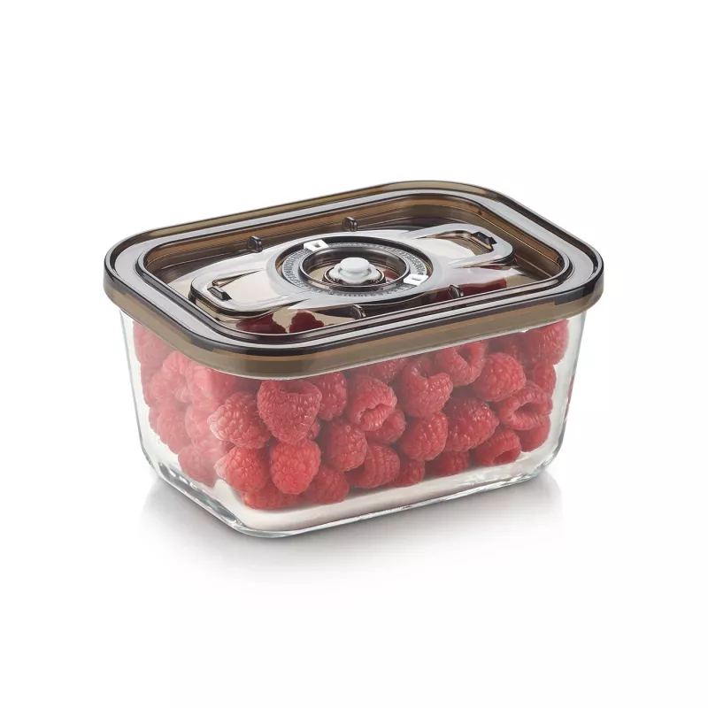 Szklany pojemnik próżniowy Caso z plastikową pokrywką | VacuBoxx Eco M | Przezroczysty