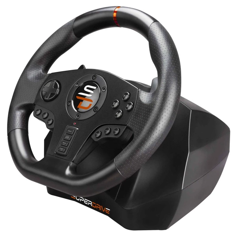 Subsonic SA5595-PC Kontroler do gier Czarny Kierownica USB z pedałami