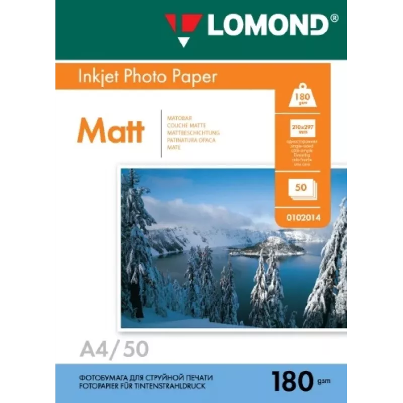 Lomond Photo Inkjet Paper Matte 180 g/m2 A4, 50 arkuszy