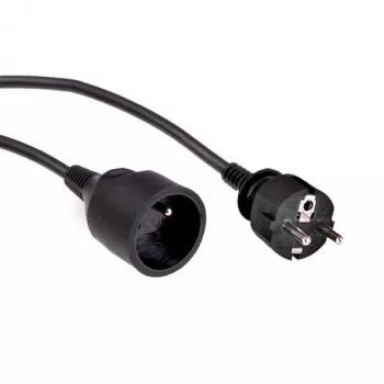 Przedłużacz sieciowy LOGON PSPC03 — kabel 3 m, 1 gniazdo AC, czarny