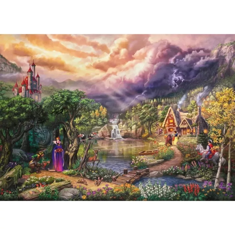 Thomas Kinkade Studios: Disney Dreams Collection - Królewna Śnieżka i Królowa, puzzle 1000 elementów