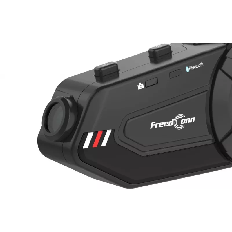Zestaw słuchawkowy FreedConn R1 PLUS E motocyklowy interkom Bluetooth, Bluetooth 5.0+EDR, zasięg 1000 m, IP65, FM, wideo 1080p, 30 h rozmów